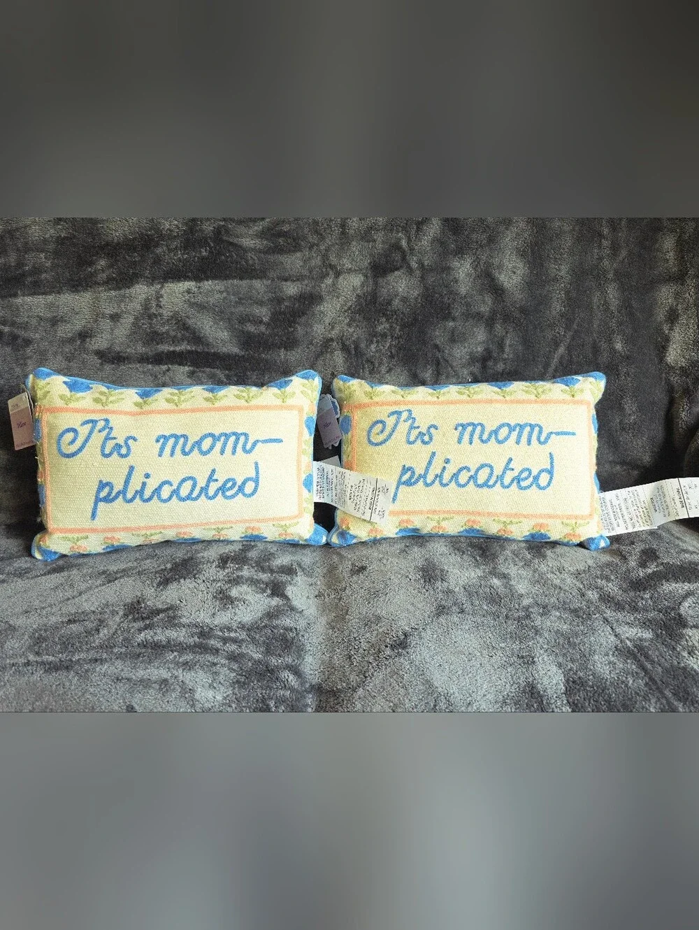 New It's Mom Plicated Decorative Lumbar Pillow bundle, 14